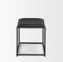 70823 - Taniel Black Leather w/ Black Metal Stool