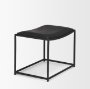 70823 - Taniel Black Leather w/ Black Metal Stool