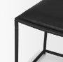 70823 - Taniel Black Leather w/ Black Metal Stool