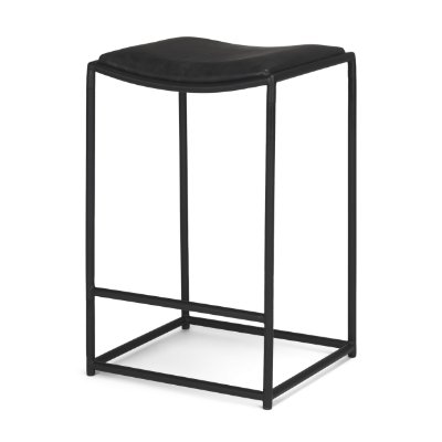 70824 - Taniel Black Leather w/ Black Metal Counter Stool