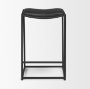 70824 - Taniel Black Leather w/ Black Metal Counter Stool
