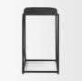 70824 - Taniel Black Leather w/ Black Metal Counter Stool