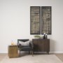 15183 - Woven Lines II Tan  by Mercana Studio a Hand Embellished Textured Framed Art Print