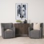 70713 - Quadir Short Matte Black Metal Candle Holder