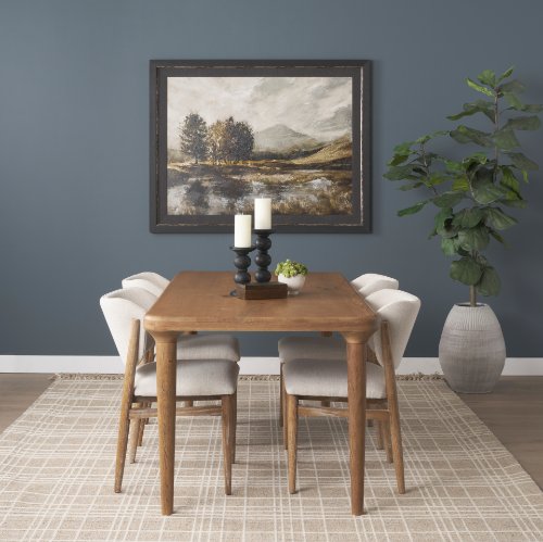 70870-AB - Suvan 72L Light Brown Rectangular Oak Wood Dining Table