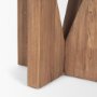 70887 - Tahlia Round Natural Brown Wood w/ Angled Legs Stool