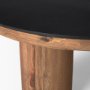 70888-AB - Tucson Natural Wood w/ Round Black Oak Top Coffee Table 