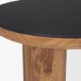70889-AB - Tucson Natural Wood w/ Round Black Oak Top Side Table 