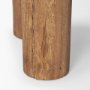 70889-AB - Tucson Natural Wood w/ Round Black Oak Top Side Table 