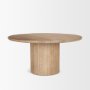 69874-AB - Terra 60L x 60W x 30H Light Brown Wood Round Fluted Dining Table