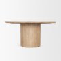 69874-AB - Terra 60L x 60W x 30H Light Brown Wood Round Fluted Dining Table