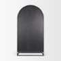 70827 - Sloan 42W x 80H Black Wood W/Black Metal Frame Arched Cabinet