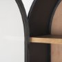 70827 - Sloan 42W x 80H Black Wood W/Black Metal Frame Arched Cabinet
