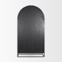 70828 - Sloan 42W x 80H Dark Brown Wood W/Black Metal Arched Curio Cabinet
