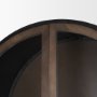 70828 - Sloan 42W x 80H Dark Brown Wood W/Black Metal Arched Curio Cabinet