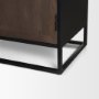 70828 - Sloan 42W x 80H Dark Brown Wood W/Black Metal Arched Curio Cabinet
