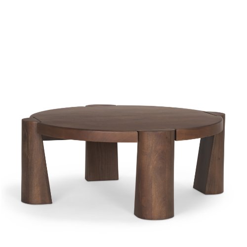 70842-AB - Tammar Round Wood w/ Tapered Legs Coffee Table