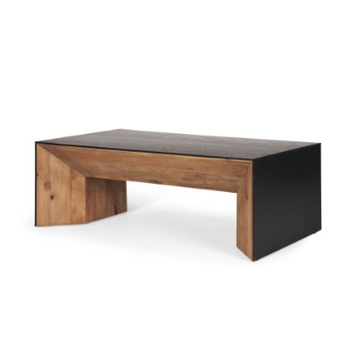 70892 - Tabor Natural Wood w/ Black Oak Waterfall Coffee Table