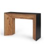 70893 - Tabor Natural Wood w/ Black Oak Waterfall Console Table