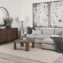 70842-AB - Tammar Round Wood w/ Tapered Legs Coffee Table