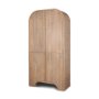 70836 - Sorina Reverse Fluted Light Brown Wood Curio Cabinet