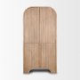 70836 - Sorina Reverse Fluted Light Brown Wood Curio Cabinet