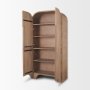 70836 - Sorina Reverse Fluted Light Brown Wood Curio Cabinet