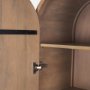 70836 - Sorina Reverse Fluted Light Brown Wood Curio Cabinet