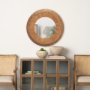 70600 - Ranela Light Brown Beaded Wooden Wall Mirror