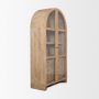70825 - Suri Light Brown Wood W/Glass Doors Arched Curio Cabinet