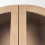 70825 - Suri Light Brown Wood W/Glass Doors Arched Curio Cabinet