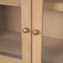 70825 - Suri Light Brown Wood W/Glass Doors Arched Curio Cabinet