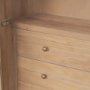 70825 - Suri Light Brown Wood W/Glass Doors Arched Curio Cabinet