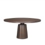 70830-AB - Swanson 60" Dark Brown Wood Round Pedestal Dining Table