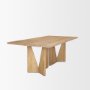 70839 - Tarro 84" Rectangular Light Brown Wood w/ Geometrical Base Dining Table
