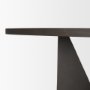 70840 - Tarro 60" Round Textured Espresso Wood w/ Geometrical Base Dining Table