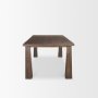 71018-AB - Wolcott Rectangular Dark Brown Solid Wood Dining Table