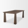 71018-AB - Wolcott Rectangular Dark Brown Solid Wood Dining Table