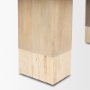 70849-AB - Shivon 84" Rectangular Light Brown Mango Wood W/ Travertine Dining Table