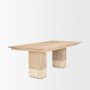 70850-AB - Shivon 94" Light Brown Mango Wood W/ Travertine Dining Table