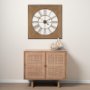 70602 - Rondell Light Brown Wood W/ Gold Metal Wall Clock