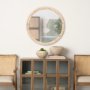 70605 - Roan Light Brown Wood Beaded Wall Mirror