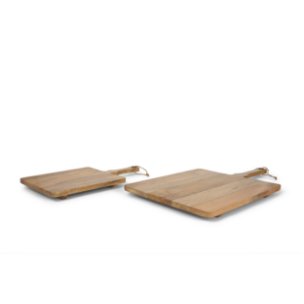 Khana Natural Solid Wood Square Serving Boards