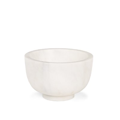 70937 - Katora Small Premium Solid White Marble Bowl
