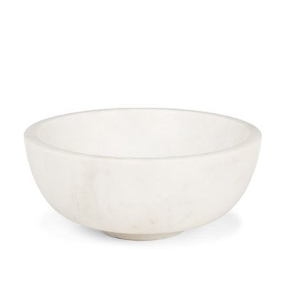 70940 - Katora Large Premium Solid White Marble Bowl