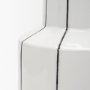 70961 - Dinah Small White w/ Black Stripes  Ceramic Vase