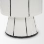 70961 - Dinah Small White w/ Black Stripes  Ceramic Vase