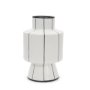 70962 - Dinah Large White w/ Black Stripes  Ceramic Vase