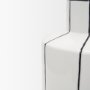 70962 - Dinah Large White w/ Black Stripes  Ceramic Vase