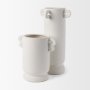 70970 - Dylan Tall Textured Off White w/ Handles Ceramic Vase
